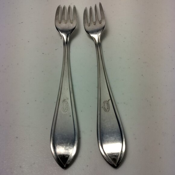 Inoxa Flatware Vlekvrij Massief Fish Fork Pair 2 Holland Stainless Skinny 7.25" - Picture 6 of 7